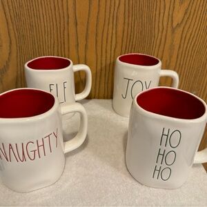 Rae Dunn Christmas Mug set
